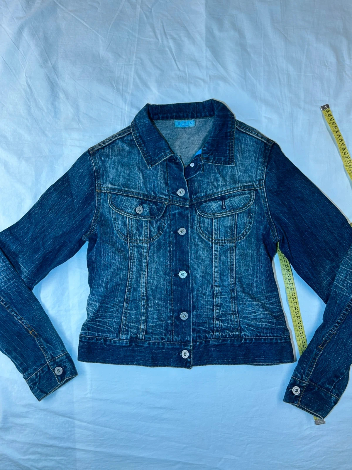 Veste en jean bleu marine vintage bnk baba nuki